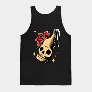 Alcohol Bottle Poison Ink Tattoo Graphic Tank Top